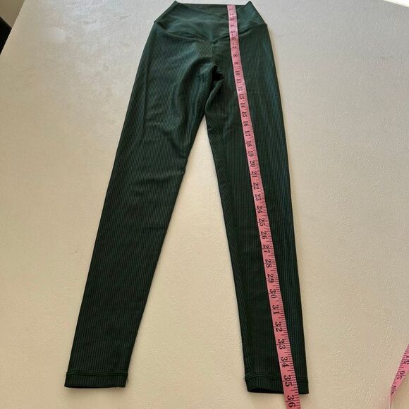 Aerie OFFLINE Real Me Ribbed Crossover High Rise Leggings XS Dark Green - Picture 9 of 9